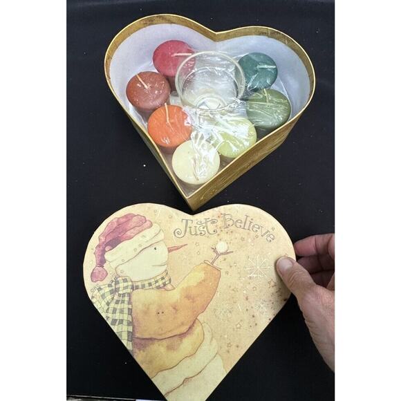 Lang Candles Heart Box Country Primitive A Gift From The Heart - Karen Crouch - Picture 1 of 8